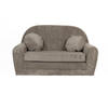 KINDERSOFA MIT VERLÄNGERUNG aus Kuschel-Cord in Braun - Braun, Textil (100/60/50cm) - Fortisline