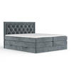 BOXSPRINGBETT Aurelia Blau Grau 140/200 cm - Blaugrau/Schwarz, Holz/Holzwerkstoff (140/200cm) - Maison de Reve