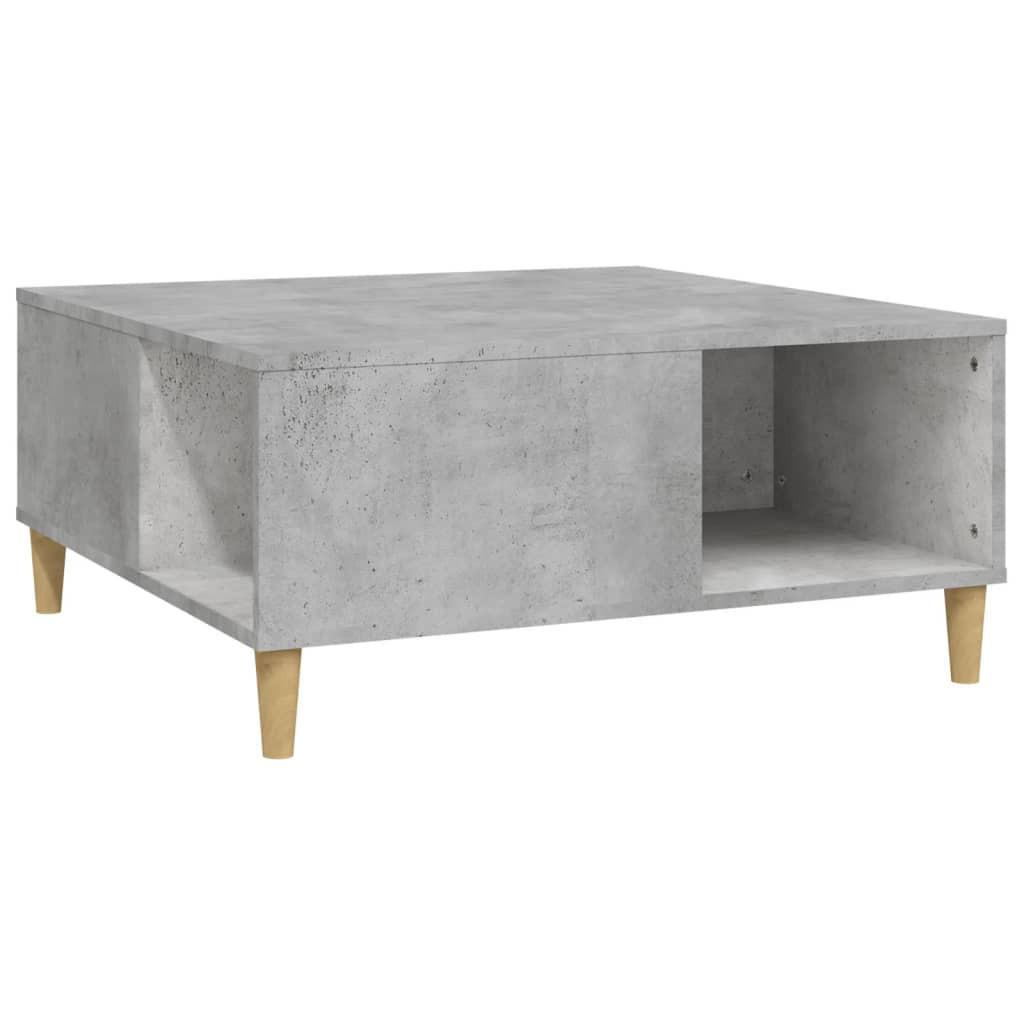 COUCHTISCH Betongrau 80x80x36,5 cm Holzwerkstoff - Grau, Holzwerkstoff (80/80/36.5cm) - furnicato