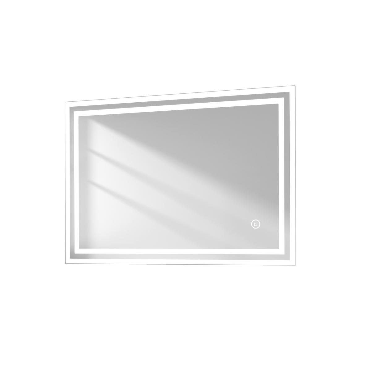 BADSPIEGEL mit Touch-Bedienung 70/50/3,5 cm - Weiß, Glas (50/3.5/70cm) - EMKE