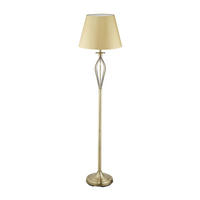 SCHIRMLAMPE - Goldfarben, Textil/Metall (39/39/158cm) - Relaxdays