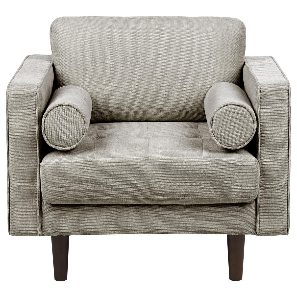 SESSEL taupe Nurmo - Dunkelbraun/Braun, Textil (86/78/74cm) - Beliani