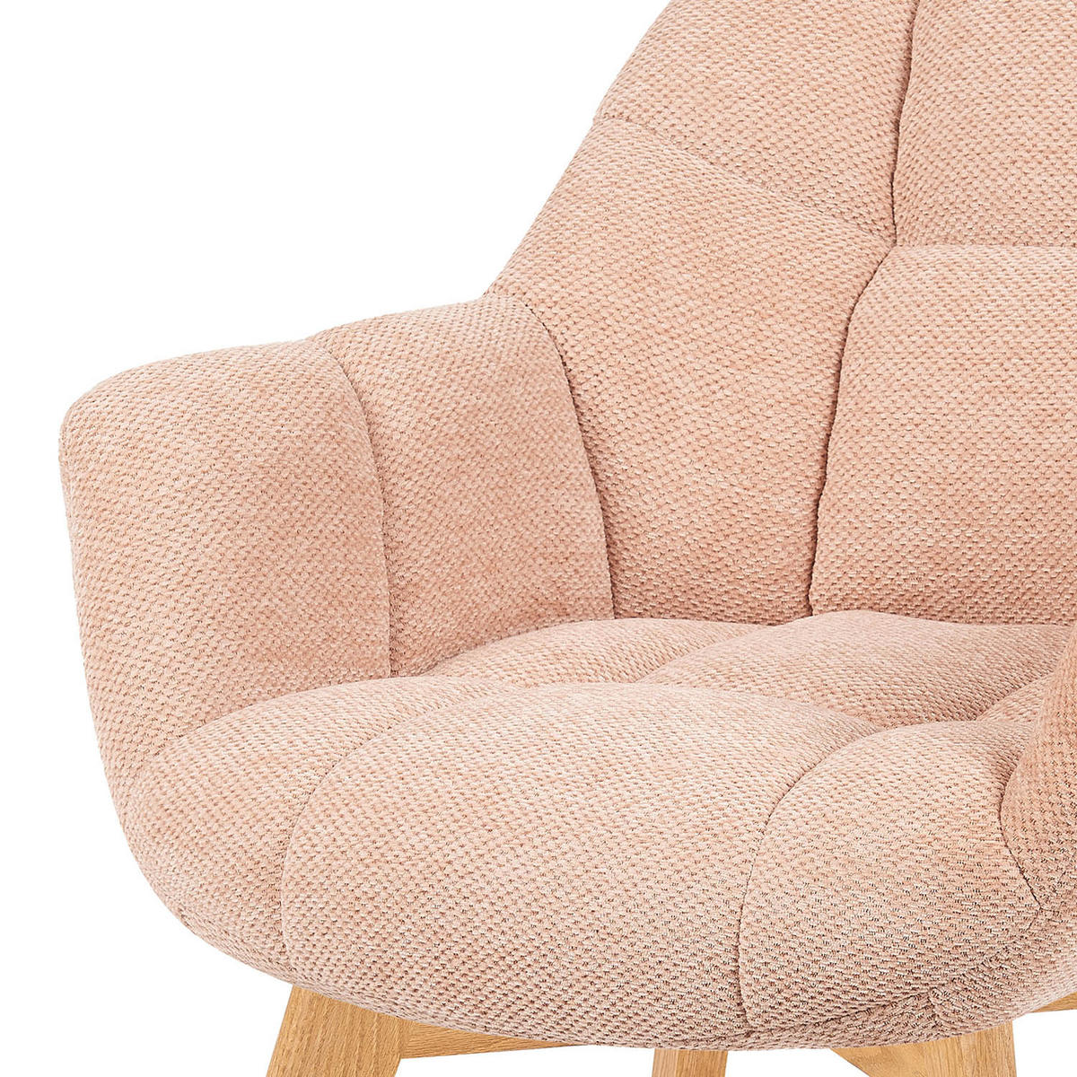 ESSZIMMERSTUHL Mika-Ava 2er-Set - Honigeiche/Rosa, Eichenholz/Holz (65/81/66cm) - DUBI Möbel