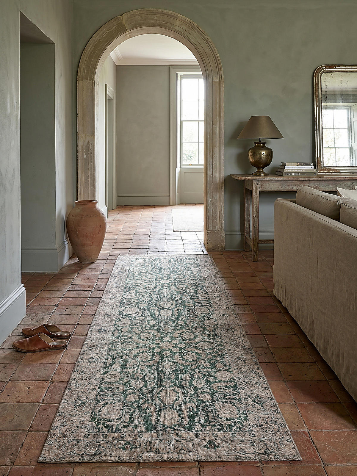 TEPPICH Waschbar HURST, orientalisch, Grün, 60 x 230 cm - Grün, Textil (60/230cm) - KADIMA DESIGN