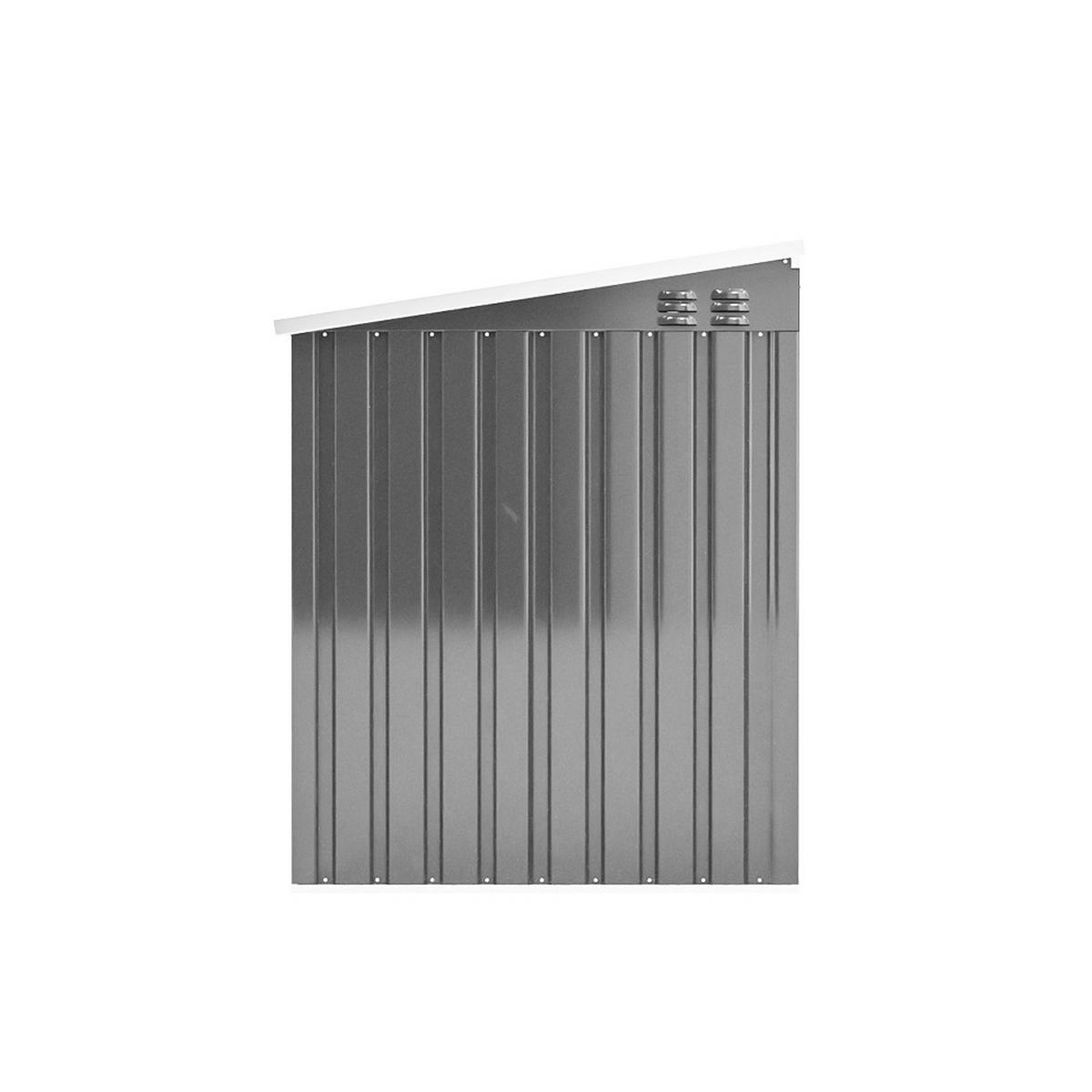 FAHRRADGARAGE mit abschließbaren Türen aus Stahl Grau Hochwertiger Wetterbeständige 210 x 105 x 130 cm - Grau, Metall (210/130/105cm) - Livingandhome