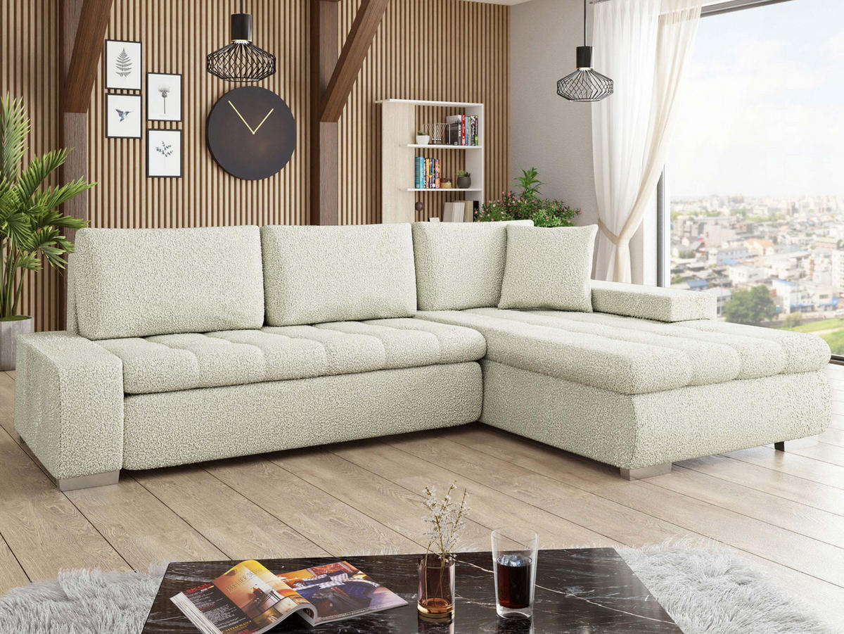 ECKSOFA Orkan Premium - Beige, Holz/Textil (302/213cm) - MIRJAN24