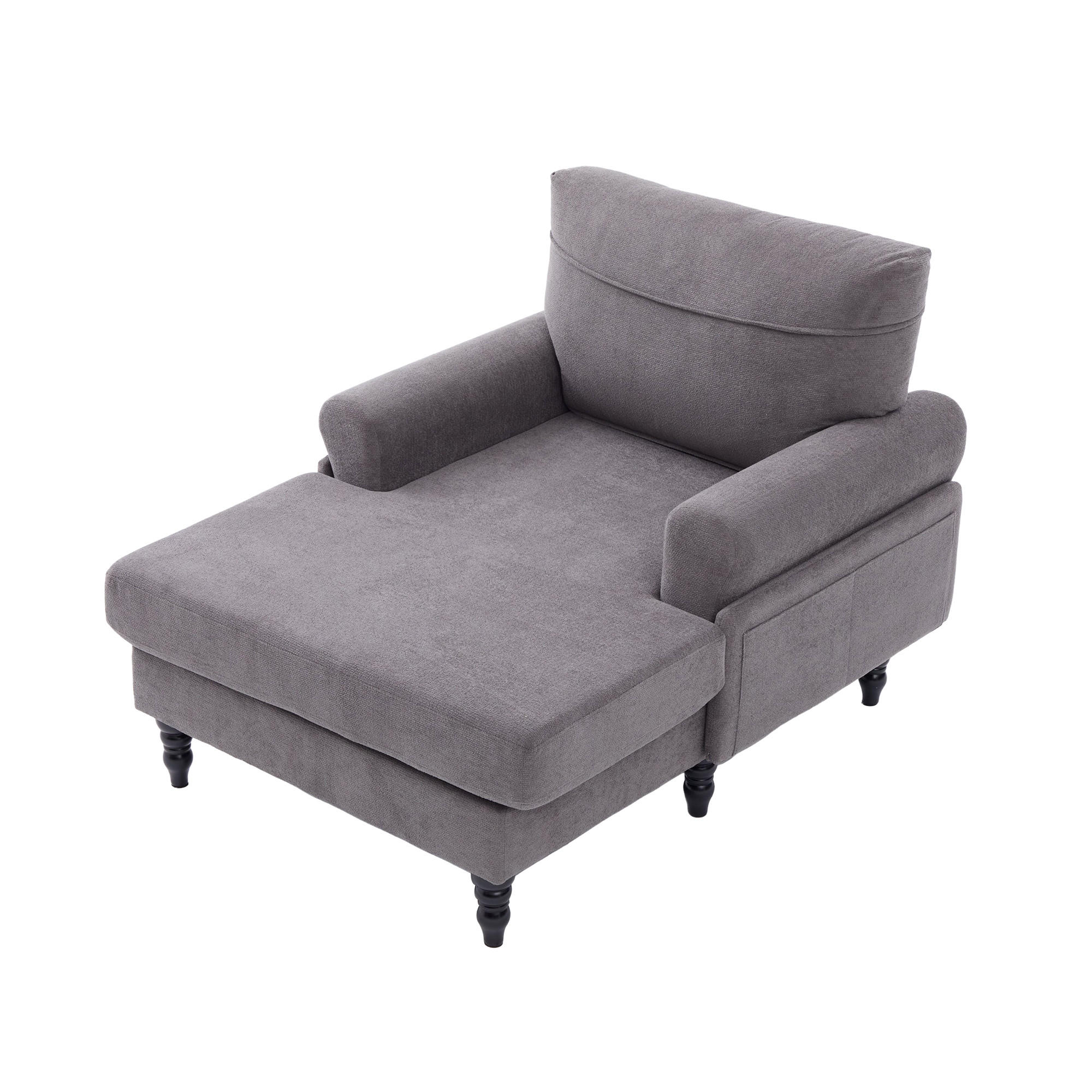 POLSTERSESSEL Chenille mit Stauraum loungesessel für Wohnzimmer Schlafzimmer Gelb - Gelb, Textil (97/86/125cm) - PARAFTA HOME