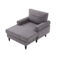 POLSTERSESSEL Chenille mit Stauraum loungesessel für Wohnzimmer Schlafzimmer Gelb - Gelb, Textil (97/86/125cm) - PARAFTA HOME
