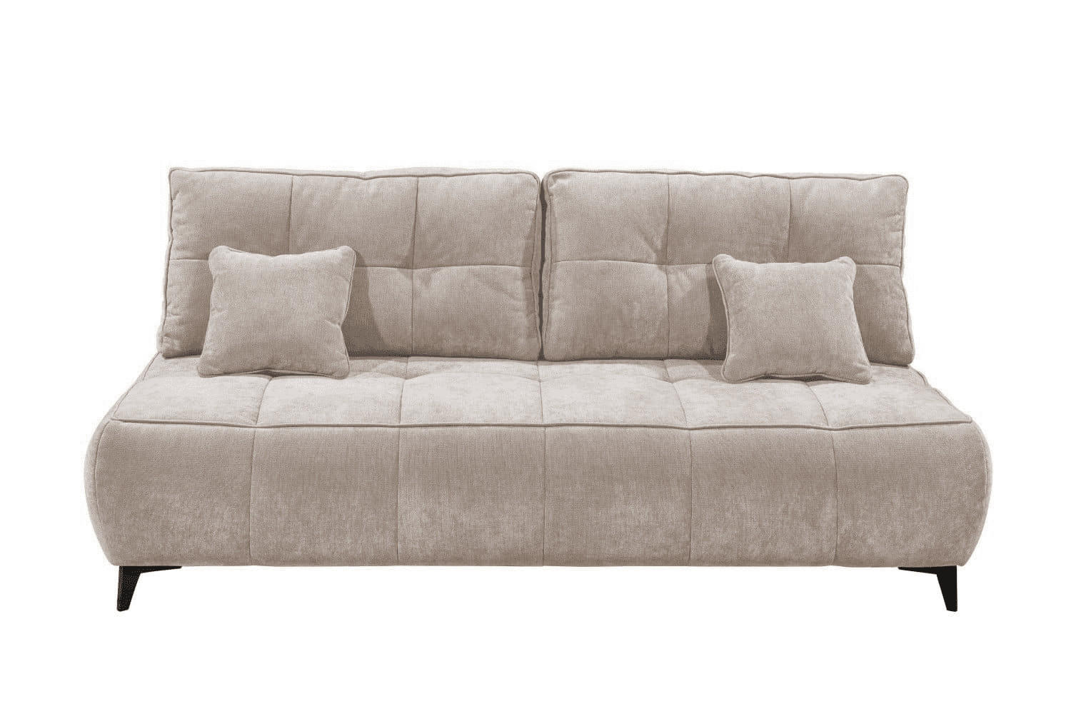 SCHLAFSOFA mit Bettkasten und Schlaffunktion - Beige/Schwarz, Kunststoff/Textil (215/96/106cm) - ed exciting design