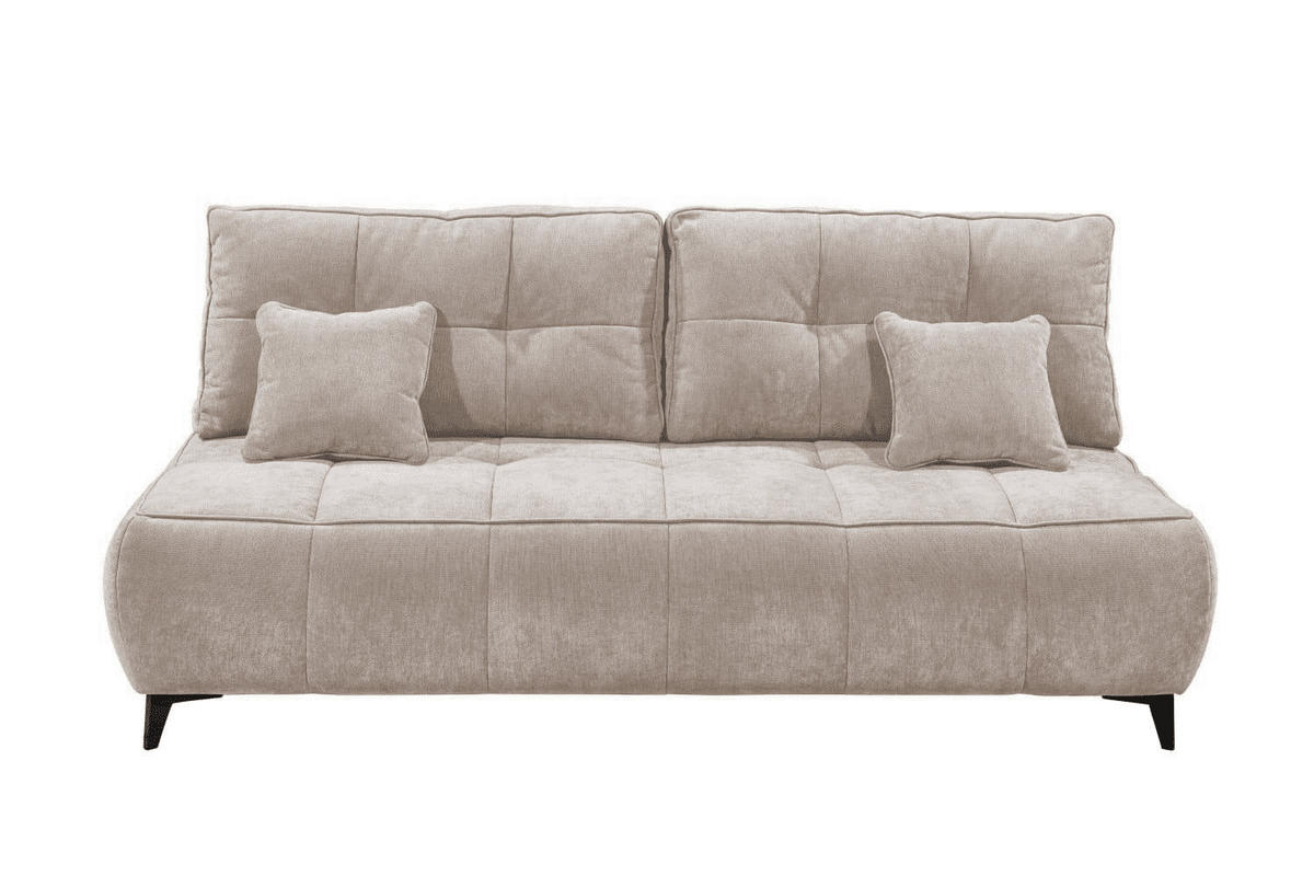 SCHLAFSOFA mit Bettkasten und Schlaffunktion - Beige/Schwarz, Kunststoff/Textil (215/96/106cm) - ed exciting design