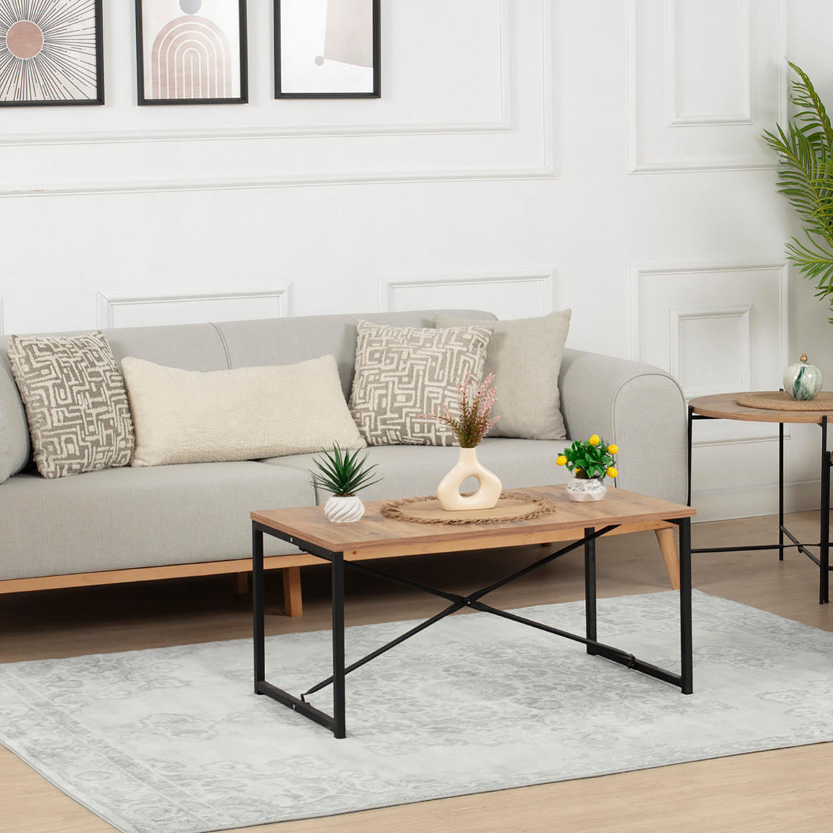 VINTAGE-TEPPICH 120x170 cm Grau - Grau, Naturmaterialien/Textil (140/200cm) - LIVABLISS