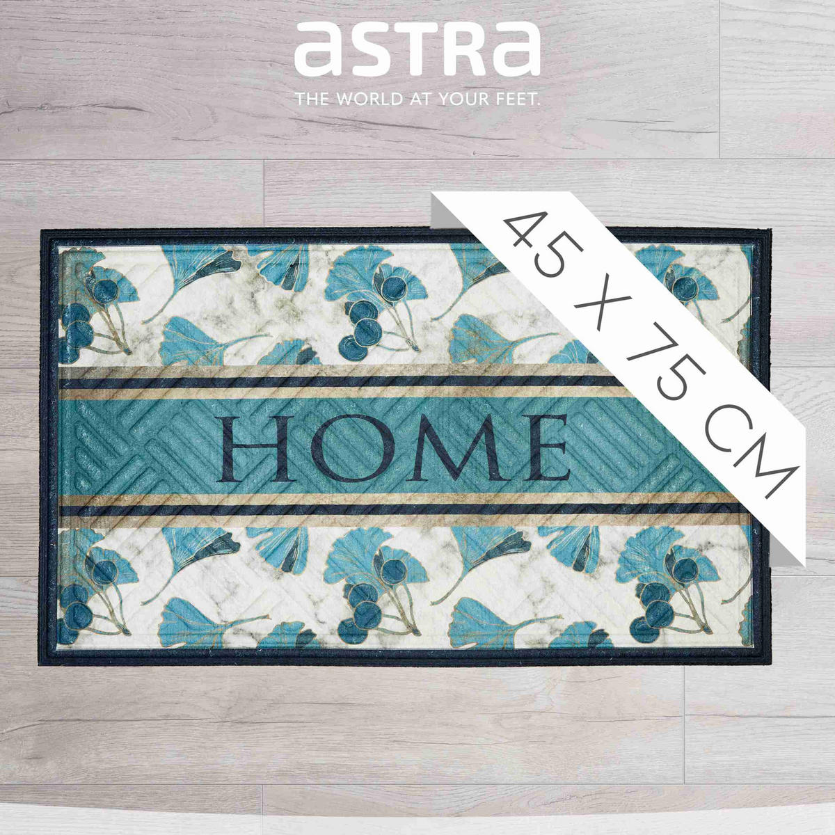 FUSSMATTE INDOOR UND OUTDOOR NUB DESIGN - Petrol, Textil (75/45cm) - Astra
