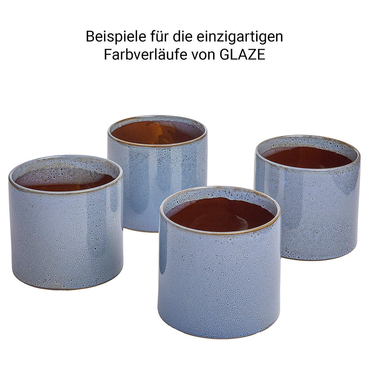 BLUMENTOPF Glaze - Petrol/Grau, Keramik (16cm) - Butlers
