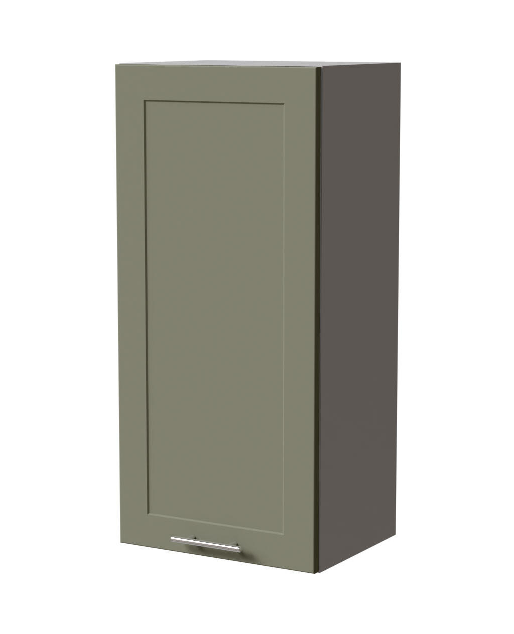 HÄNGESCHRANK Oslo W4/45 Grau / Reed Green Matt 45 / 32,5 / 96cm - Grau/Grün, Holz/Holzwerkstoff (45/96/32.5cm) - Feldmann-Wohnen