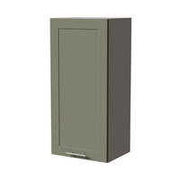 HÄNGESCHRANK Oslo W4/45 Grau / Reed Green Matt 45 / 32,5 / 96cm - Grau/Grün, Holz/Holzwerkstoff (45/96/32.5cm) - Feldmann-Wohnen