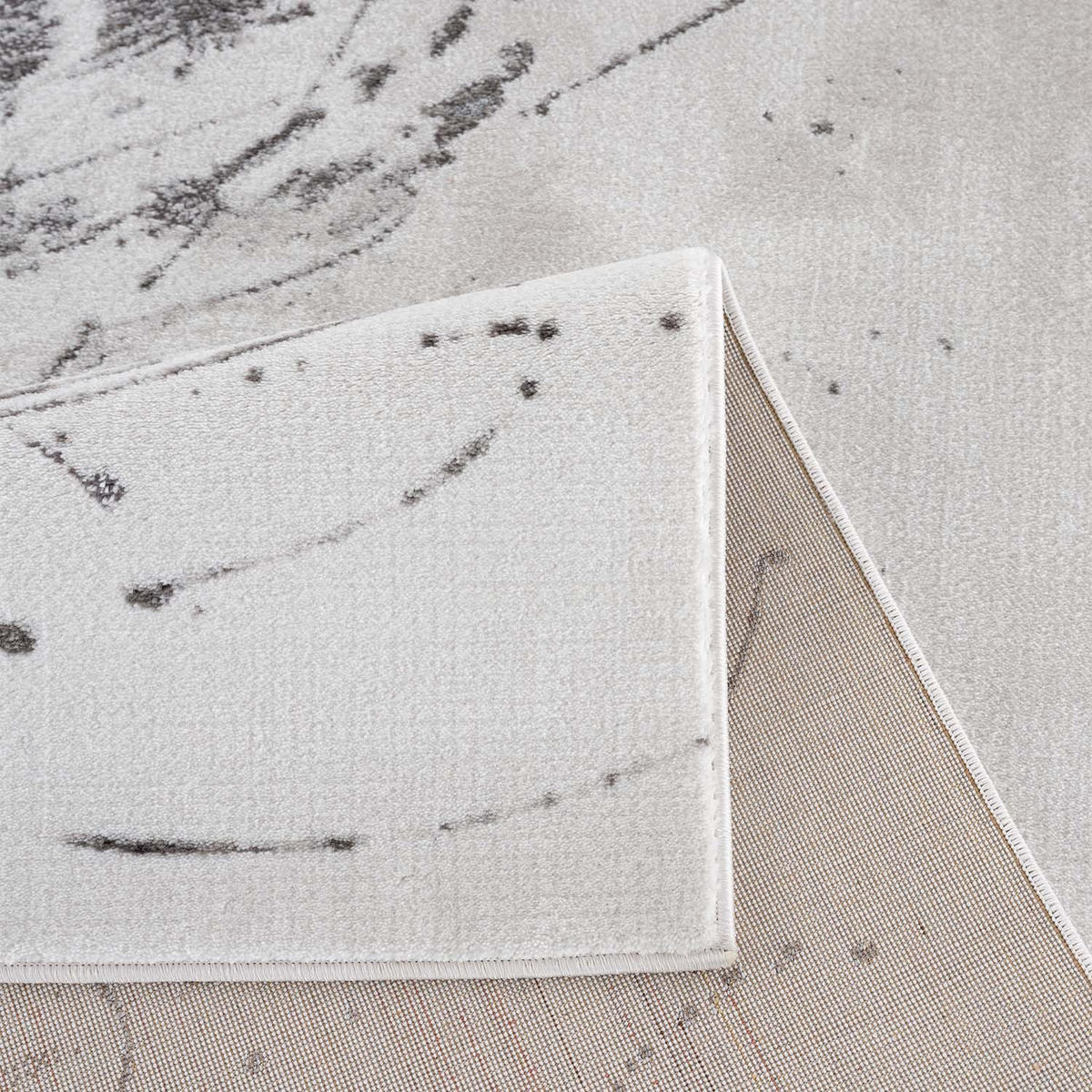 KURZFLOR-TEPPICH Chic 199 Grau/ Golden 80x300 cm - Grau, Textil (80/300cm) - carpet city