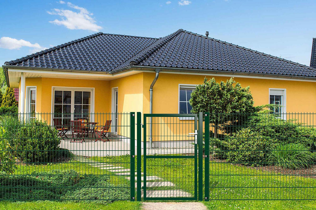 ZAUNTOR Razo grün 1m H.140cm Metall - Grün, Metall (106/146cm) - Casanoov