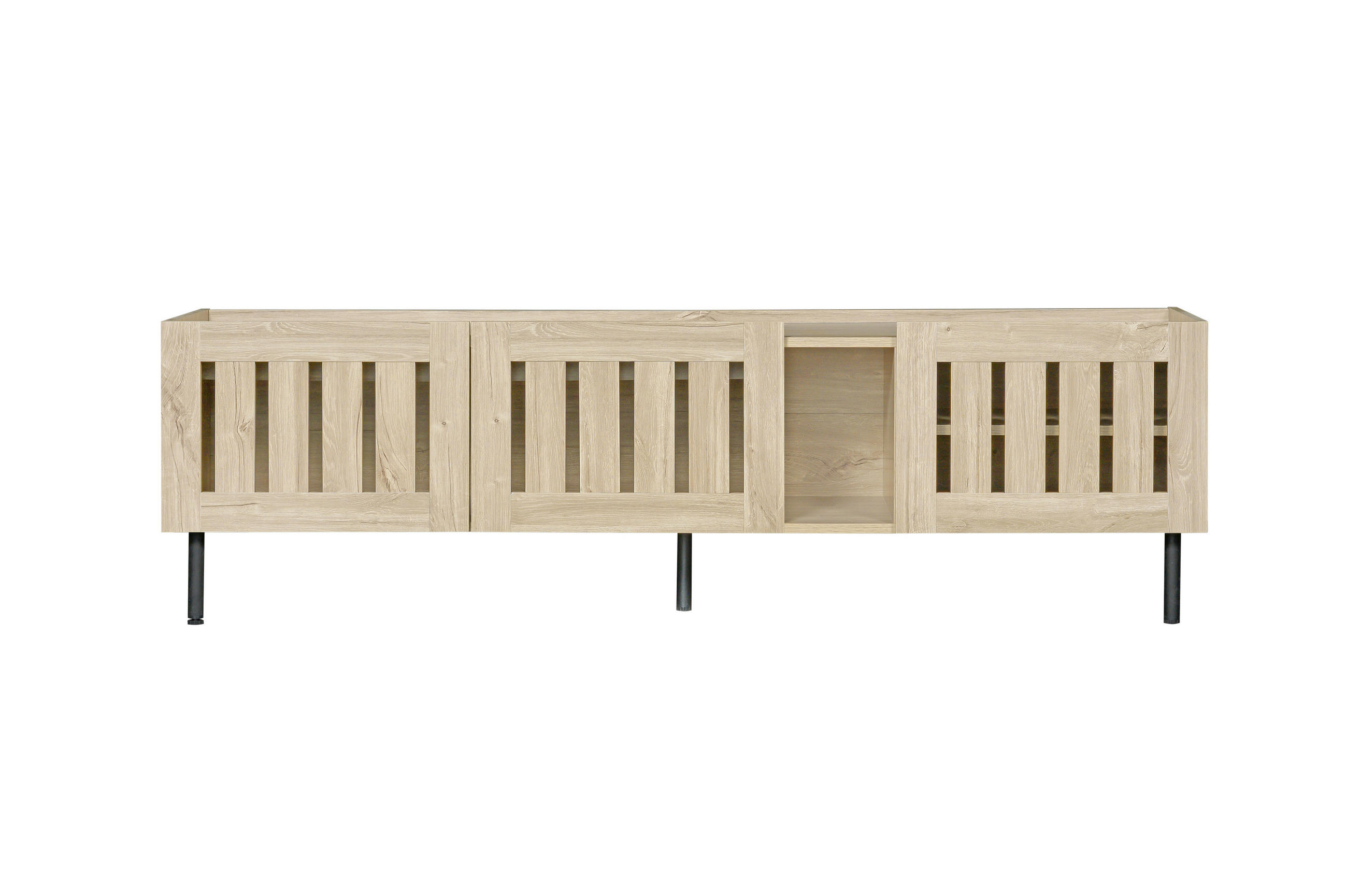 LOWBOARD Naturfarben 160/40/47 cm - Naturfarben, Holzwerkstoff (160/47/40cm) - PANGIVO