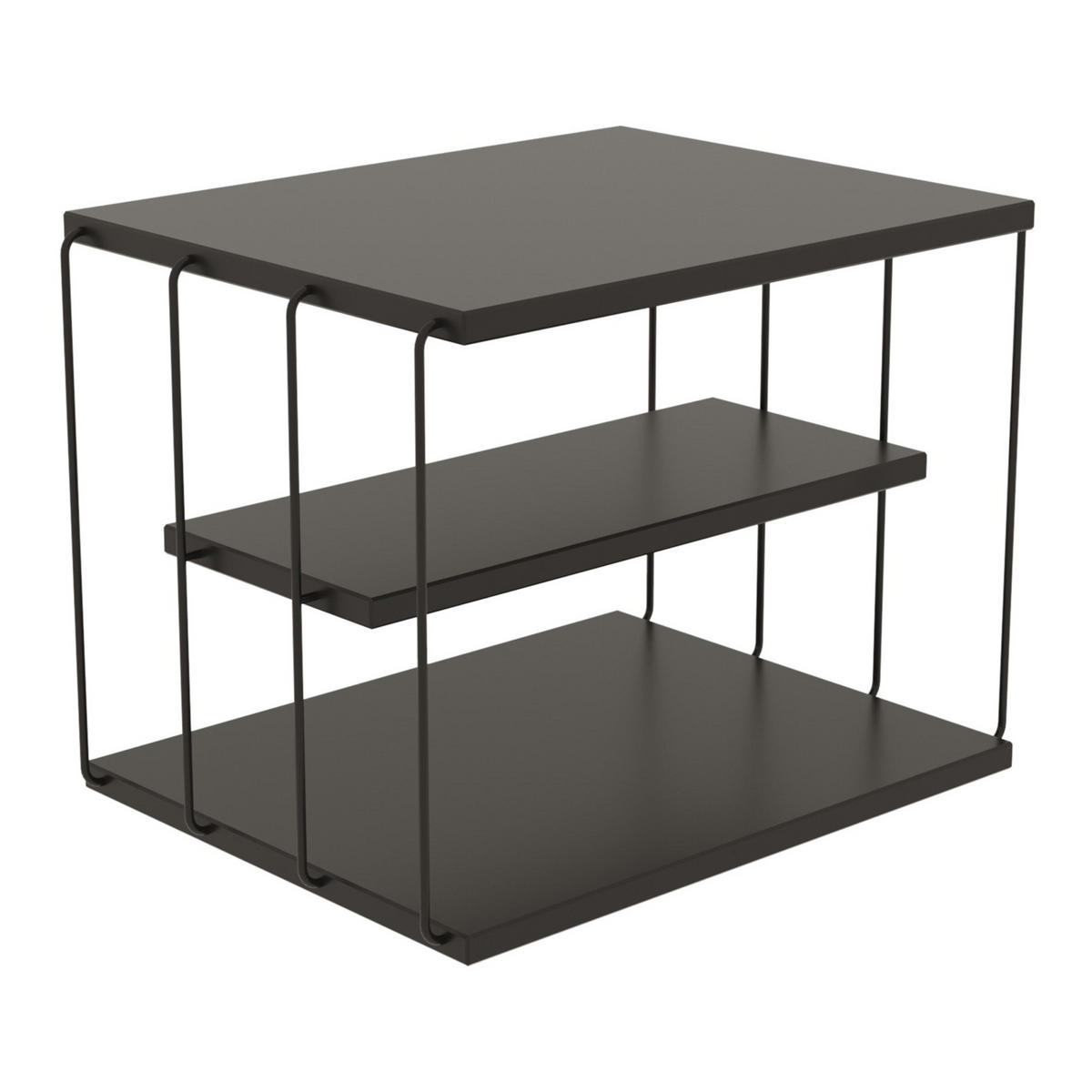 BEISTELLTISCH Åtvidaberg - Anthrazit/Schwarz, Holzwerkstoff/Metall (40/50/33cm) - [en.casa]