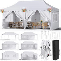 PAVILLON 3x6 m Weiß mit 6 Seitenteilen - Weiß, Textil/Metall (600/300cm) - Kaket