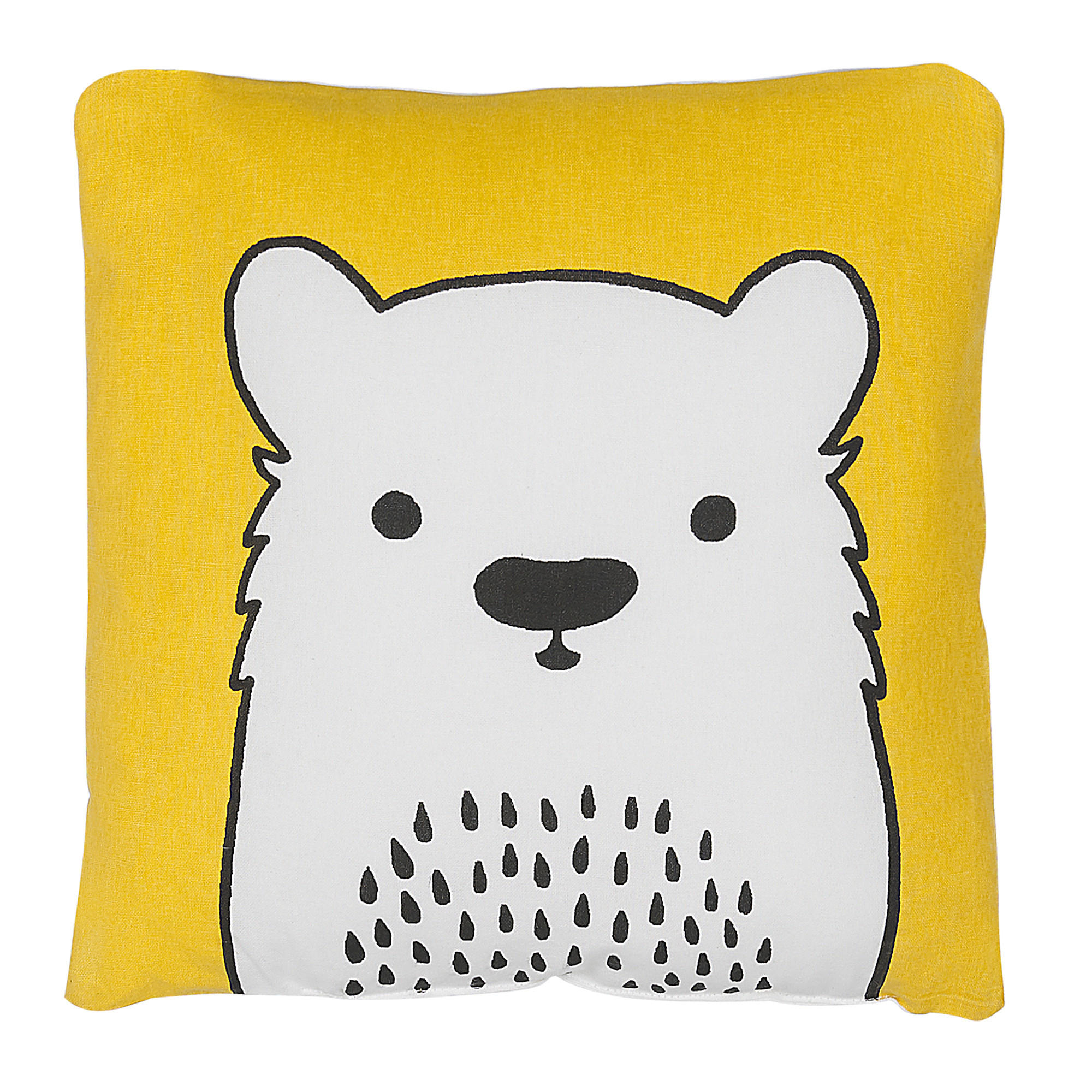 DEKOKISSEN 2er-Set Gelb 45/45 cm Waranasi - Gelb, Naturmaterialen/Textil (45/45cm) - Beliani
