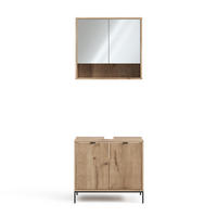 BADMÖBEL-SET Eliza Viking Oak 2 Teile - Eichefarben, Holzwerkstoff (70/63/45cm) - Vicco
