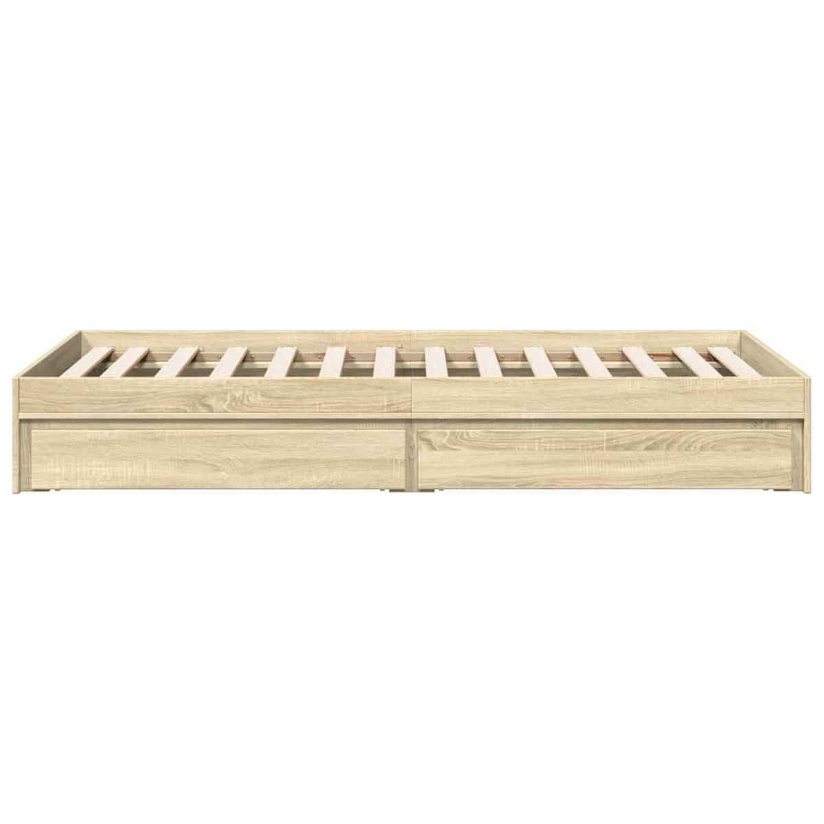 BETTGESTELL Mit Schubladen Sonoma-Eiche 90/200Cm Holzwerkstoff - Sonoma Eiche, Holzwerkstoff (90/200cm) - vidaXL