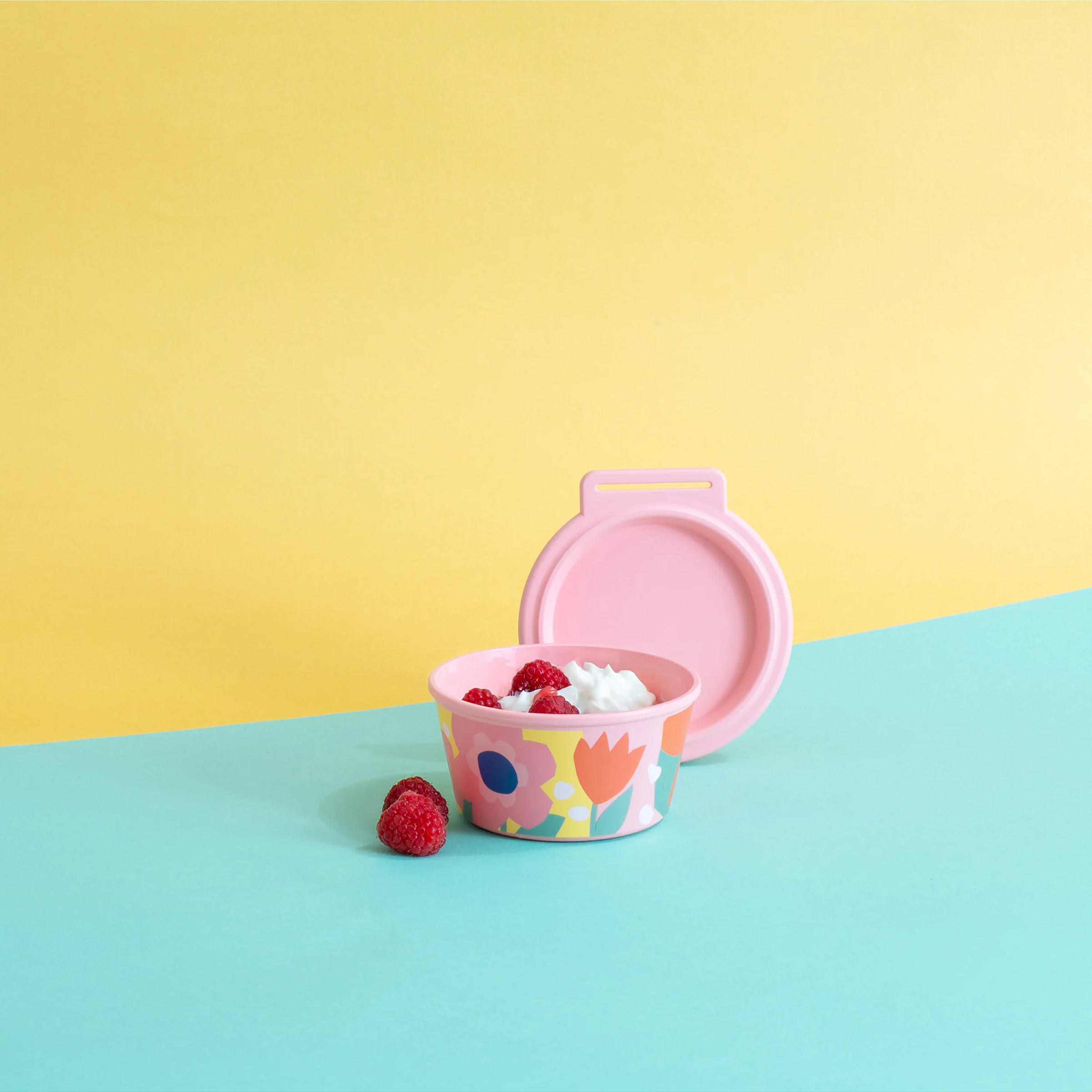SCHÜSSEL Nora S 250 ml mit Deckel - Rosa, Kunststoff (250cm)
