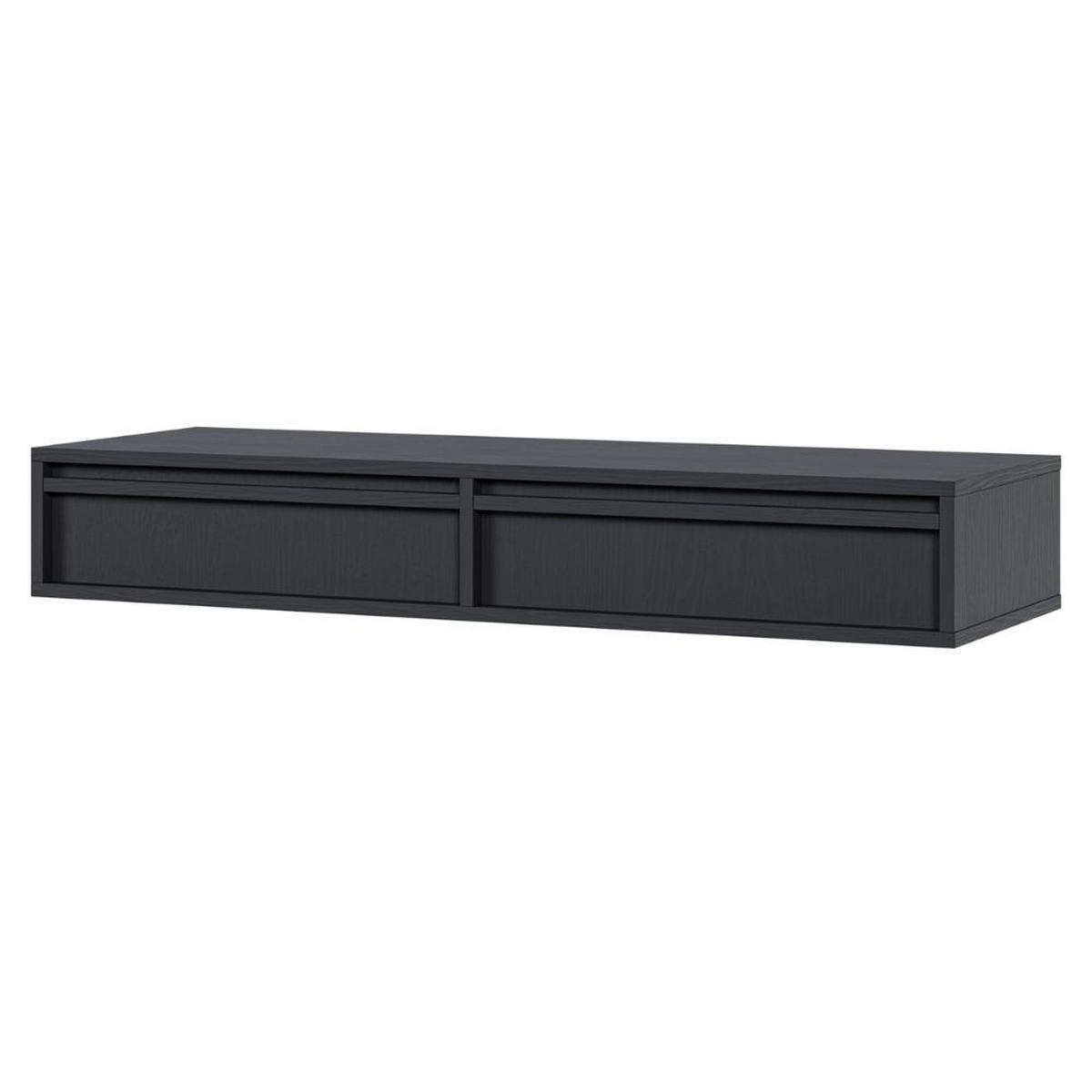 SCHMINKTISCH Evo Schwarz 110 cm - Anthrazit, Holzwerkstoff (110/17/38.5cm) - Selsey