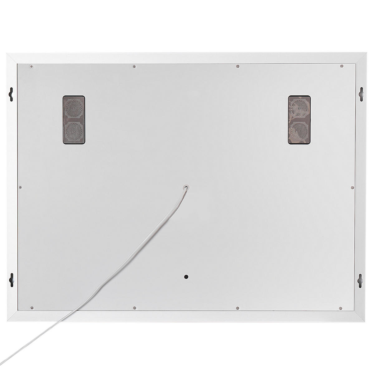 OGLINDĂ DE BAIE CU LED 80/60 cm argintie Montaron - argintiu, sticlă (80/60/4cm) - Beliani