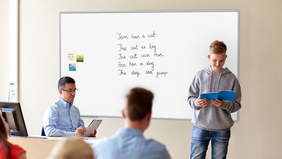 MAGNETISCHE Schreibtafel emailliert P3 - 200x120cm - Weiß, Metall (200/120/1.6cm) - ALLboards