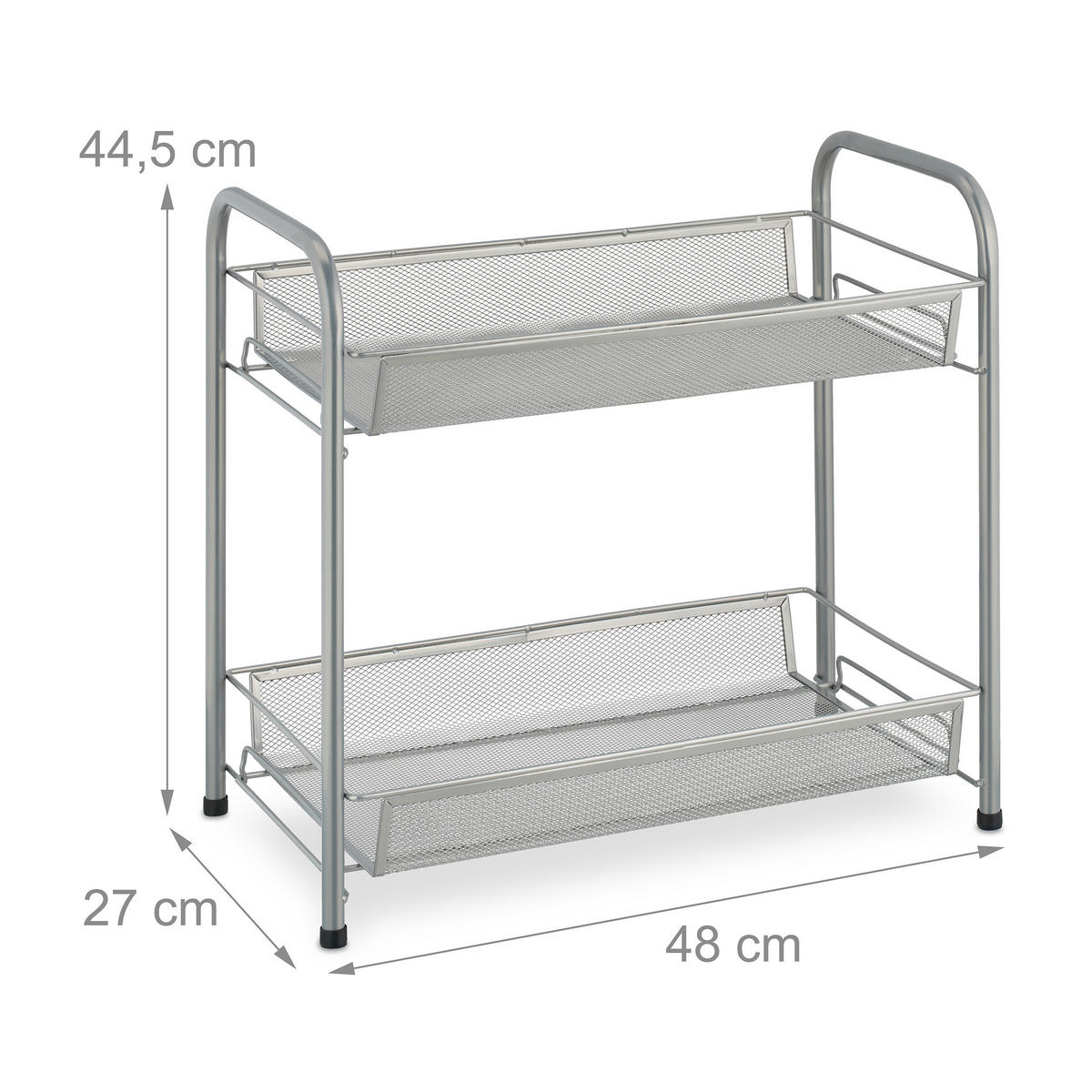 GEWÜRZREGAL - Silberfarben, Kunststoff/Metall (48/44.5/27cm) - Relaxdays