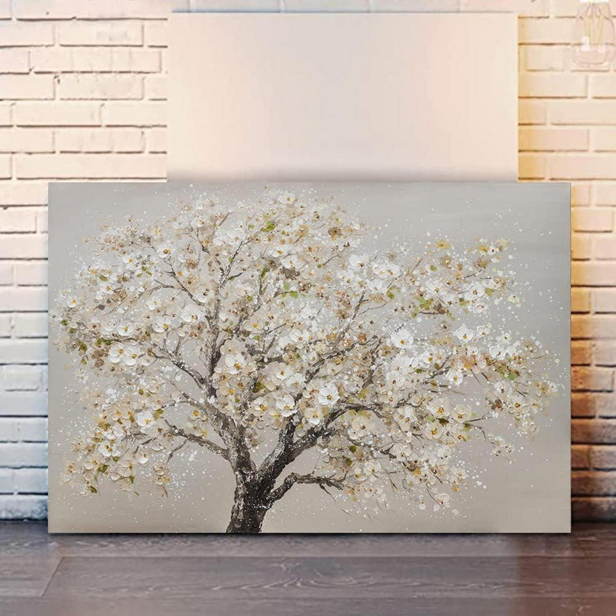 LEINWANDBILD Baum mit Blüten 40 x 60 cm - Multicolor, Textil (40/0.5cm)