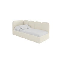 EINZELLBETT Jugendbett mit Bettkasten und Matratze H3/H4, Rechts - VELY 80x200 Beige - Perlmutt, Holzwerkstoff/Textil (80/200cm) - ALTDECOR