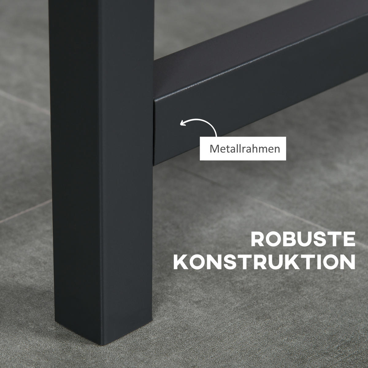 ESSTISCH ausziehbar, mit Rollen - Braun, Metall (118/70/76.5cm) - HOMCOM
