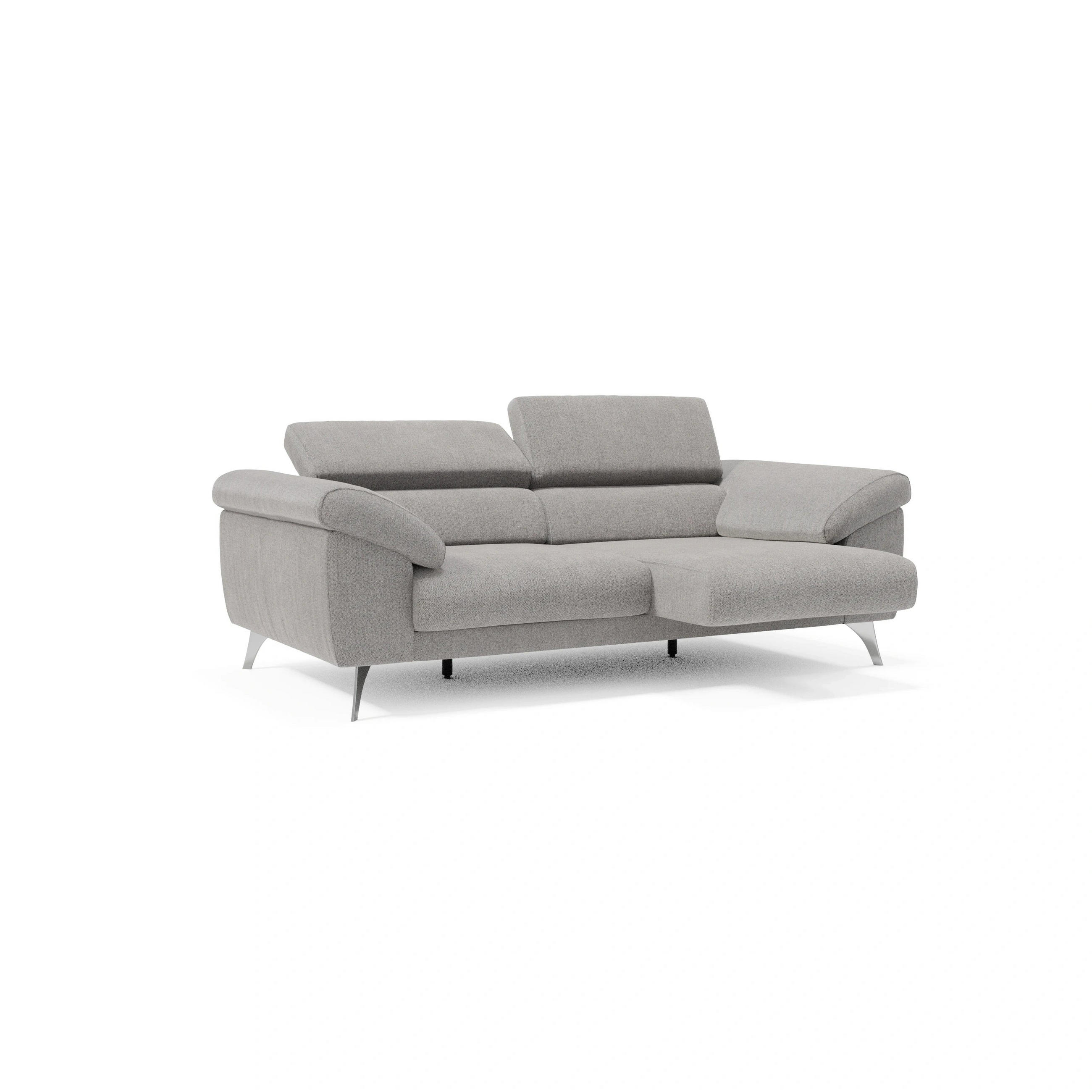 LINEARSOFA Donatello - Grau, Metall (213/76/102cm) - Divani.store
