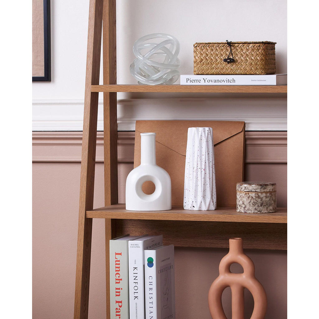 Thumbnail - Beliani Blumenvase, Weiß, Stein, Mode, 24 cm, Dekoration, Vasen, Keramikvasen