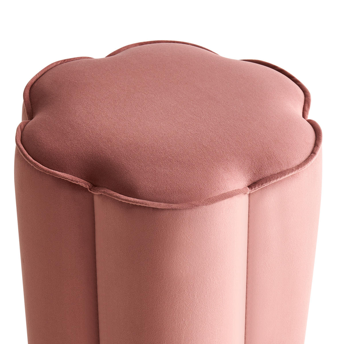 POUF Rosa Tappen - Pink, Textil (39/45/39cm) - Beliani