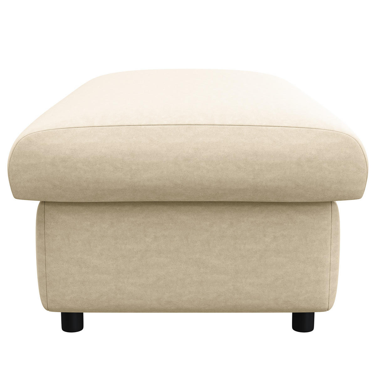 POLSTERHOCKER - Schwarz/Weiß, Kunststoff/Textil (131/44/61cm) - home24