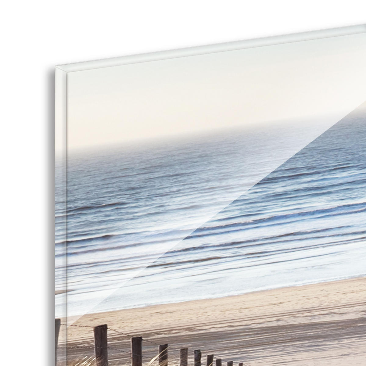 BILDER-SET aus Glas je 50x50 cm Strand und Meer - Beige, Glas (150/50cm) - artissimo