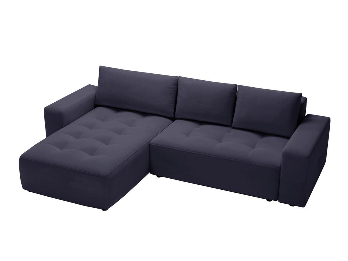 ECKSOFA Portland Schwarz Links - Schwarz, Holz/Kunststoff (165/250cm) - Graingold