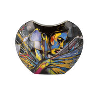 VASE Lana Frey - Fire in the Belly, Porzellan, Bunt, 21 cm - Multicolor, Keramik (21cm) - Goebel