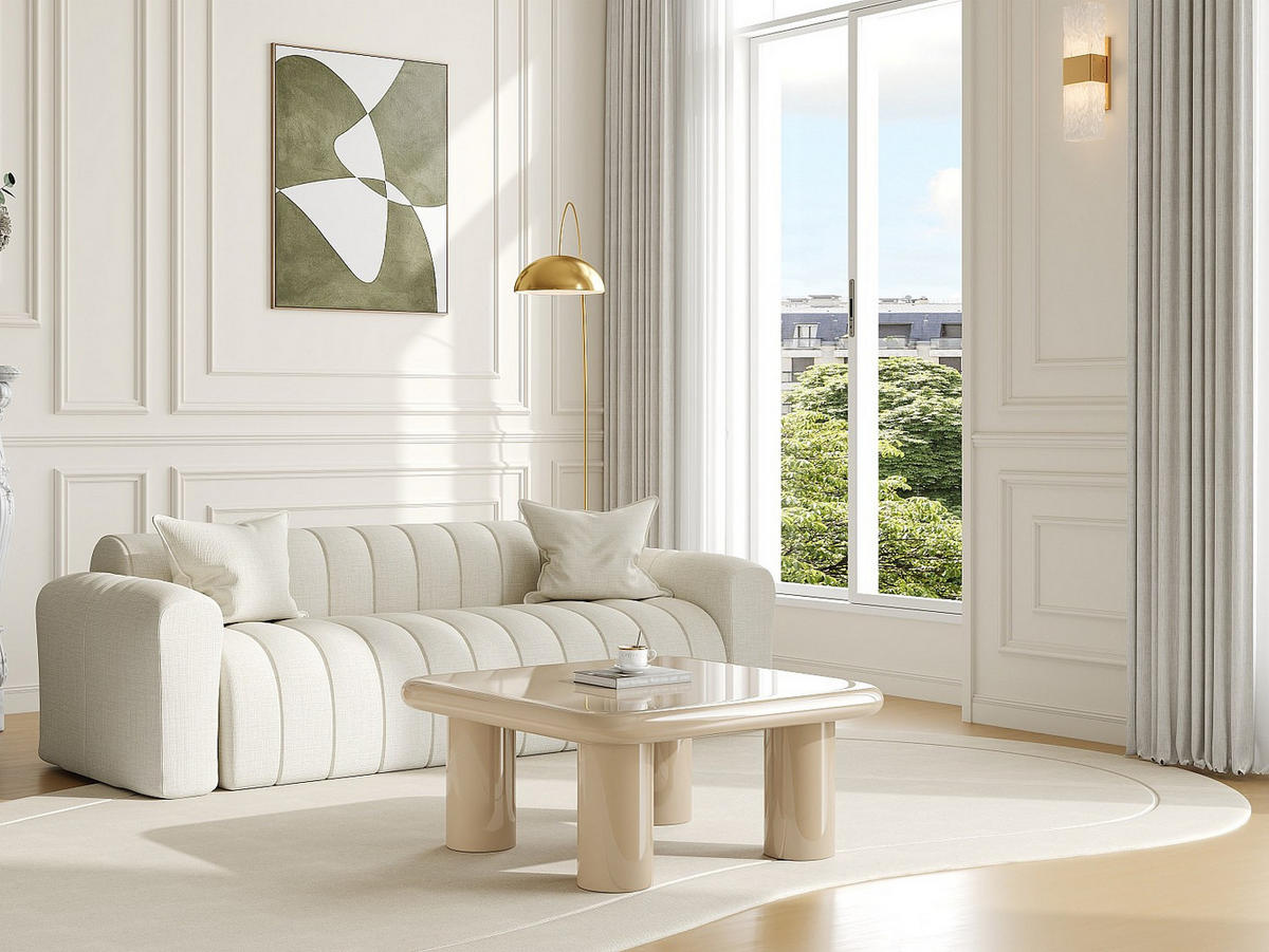 COUCHTISCH - 90 cm x 90 cm - holz - beige Tamisda - Beige, Holz (90/90/41cm) - Vente-Unique
