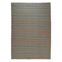 HANDWEBTEPPICH Kelim Kordi Blau 246/172 cm Schurwolle - Blau, Textil (172/246cm) - Looma