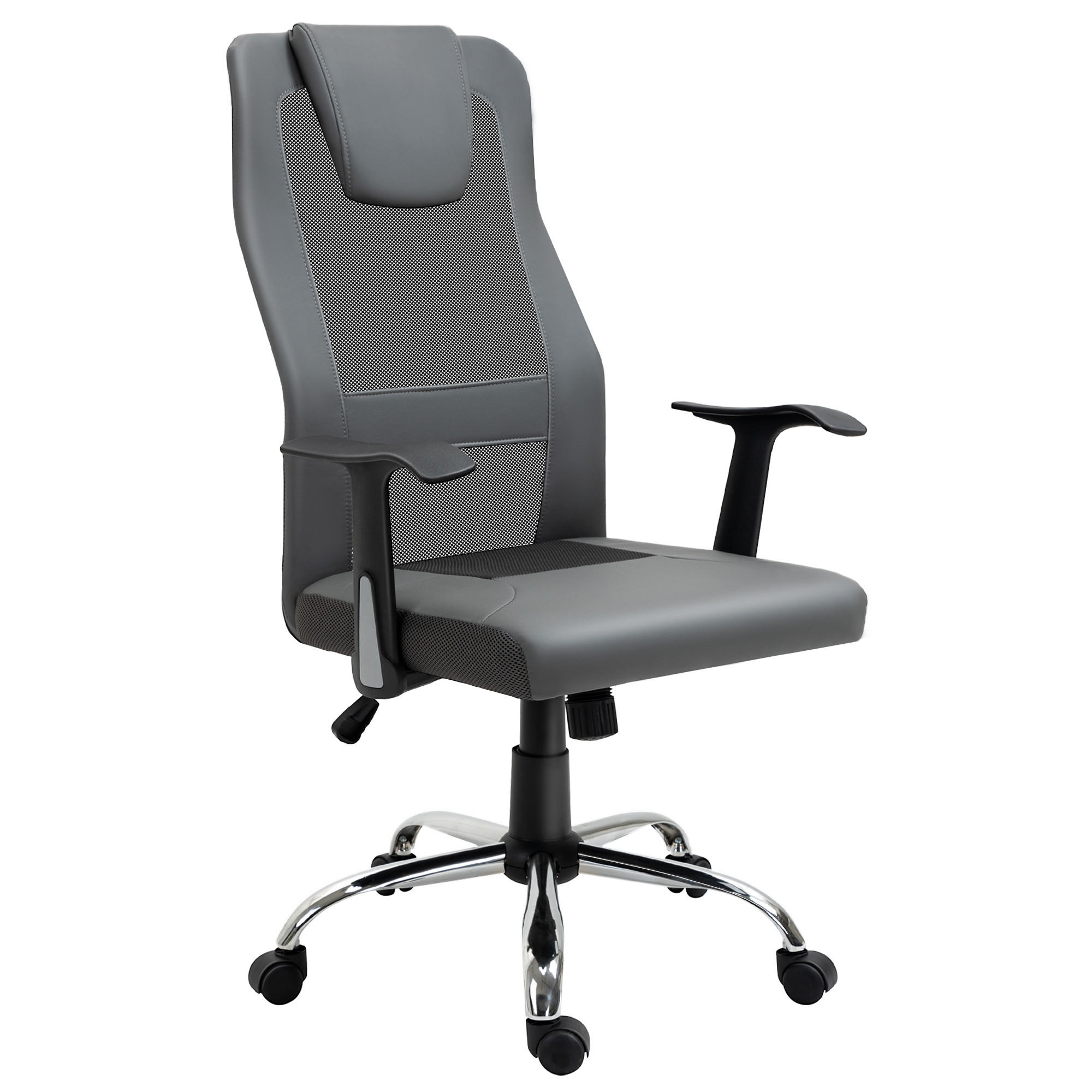 BÜROSTUHL, Drehstuhl, Grau - Grau, Textil (73/118/66cm) - Vinsetto