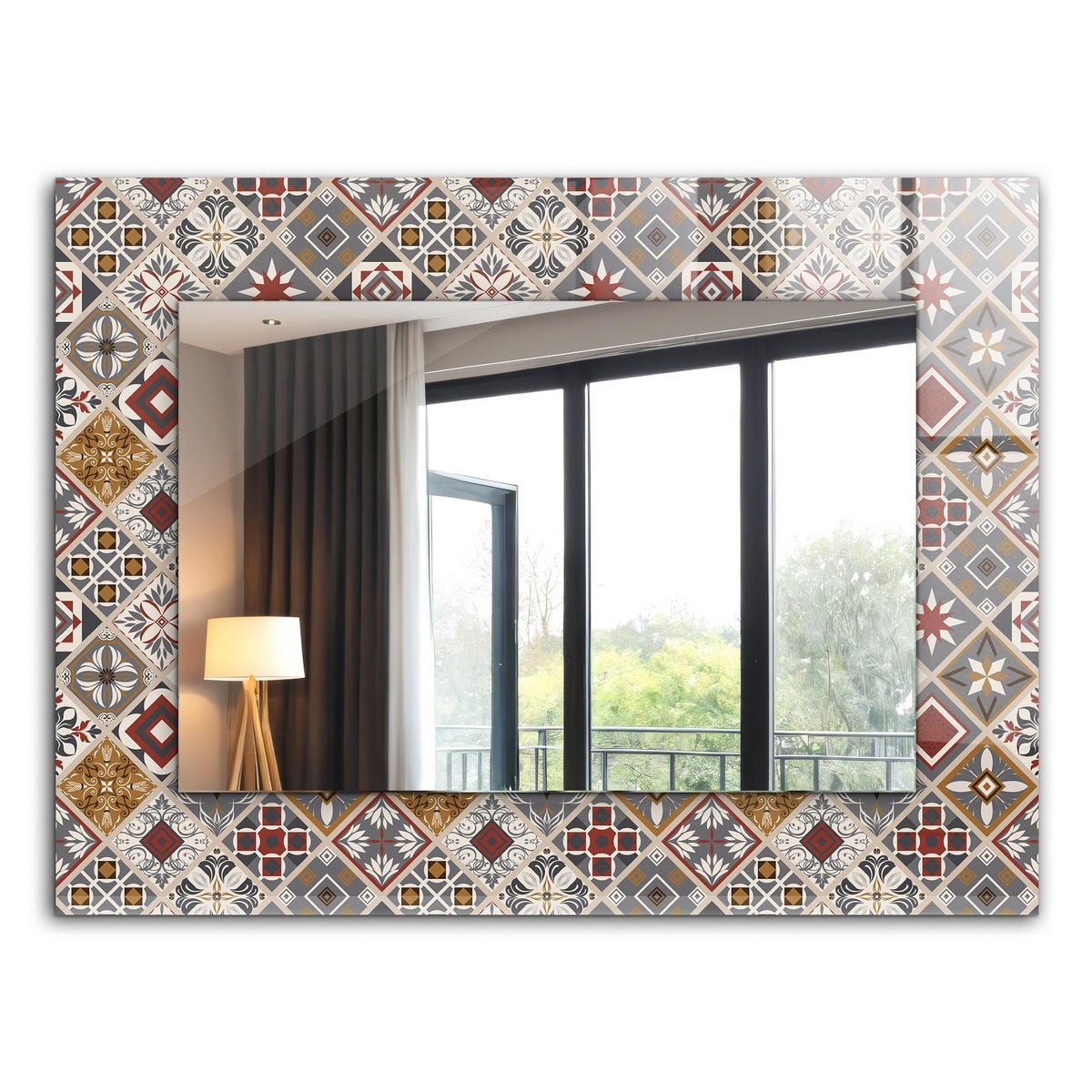SPIEGEL 80 x 60 cm Rechteckig mit Aufdruck - Braun, Glas (80/60/0.4cm) - TULUP