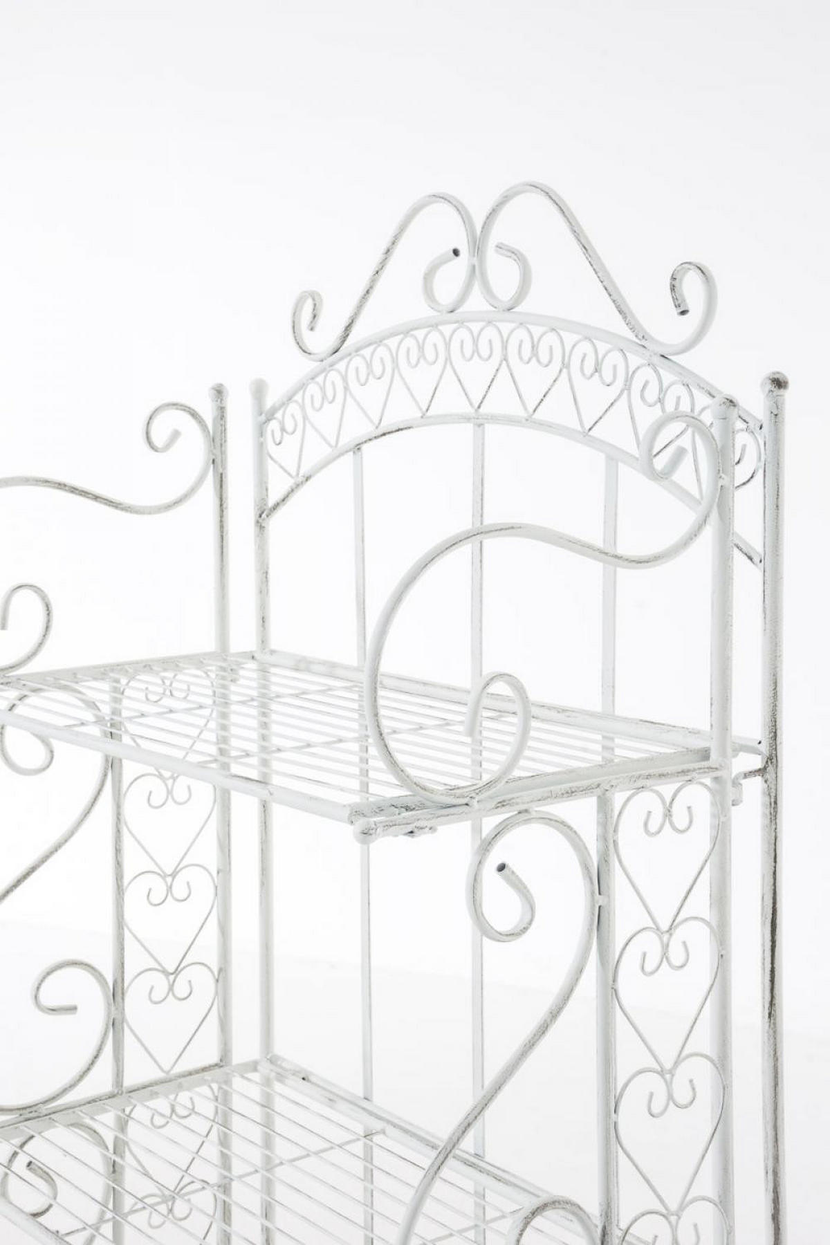 STANDREGAL Metall Antik Weiß - Perlmutt, Metall (61/153/33cm) - CLP