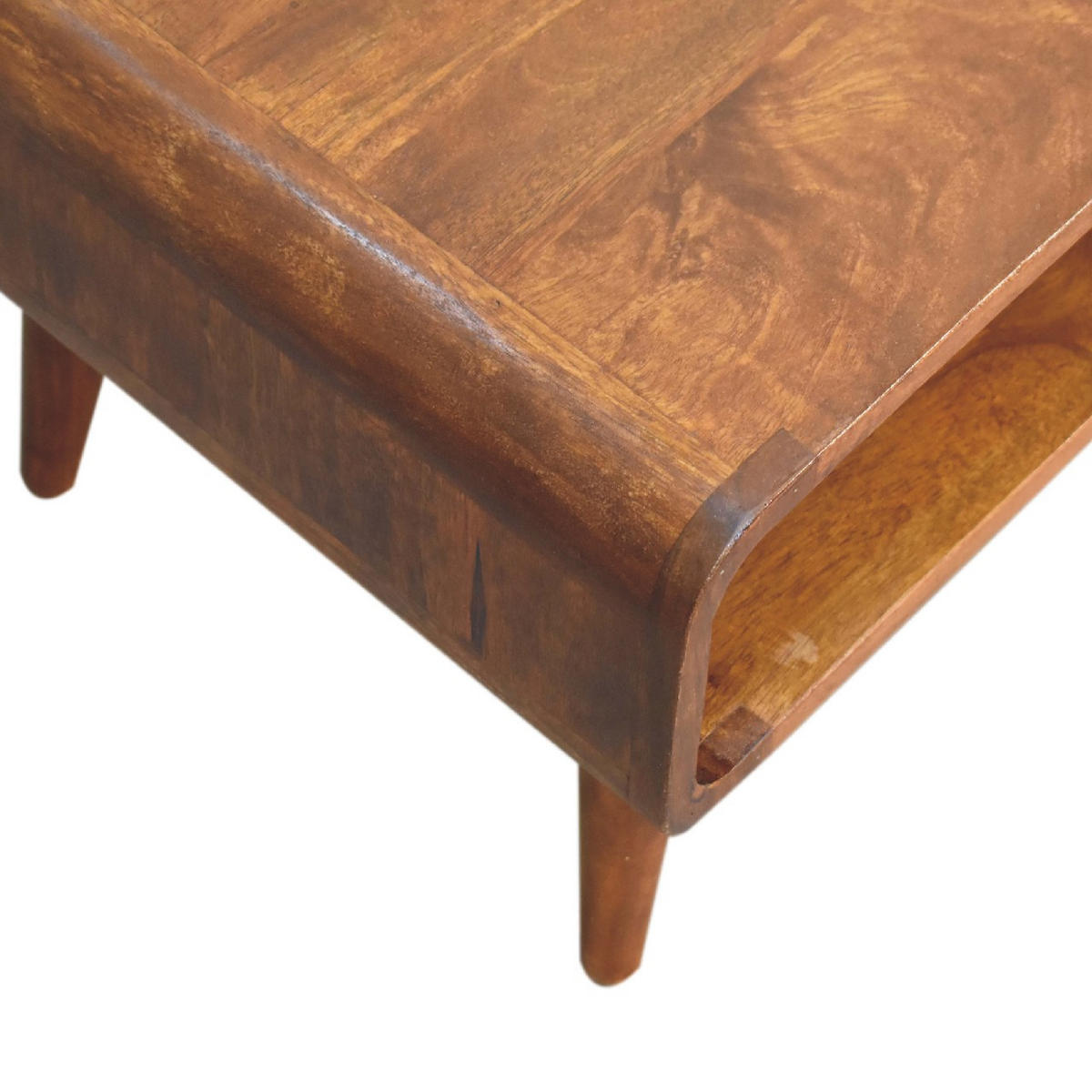 TV prvok s kostanovou povrchovou úpravou - tmavohnedá/mosadzná, kov/drevo (65/35/45cm) - Artisan Furniture