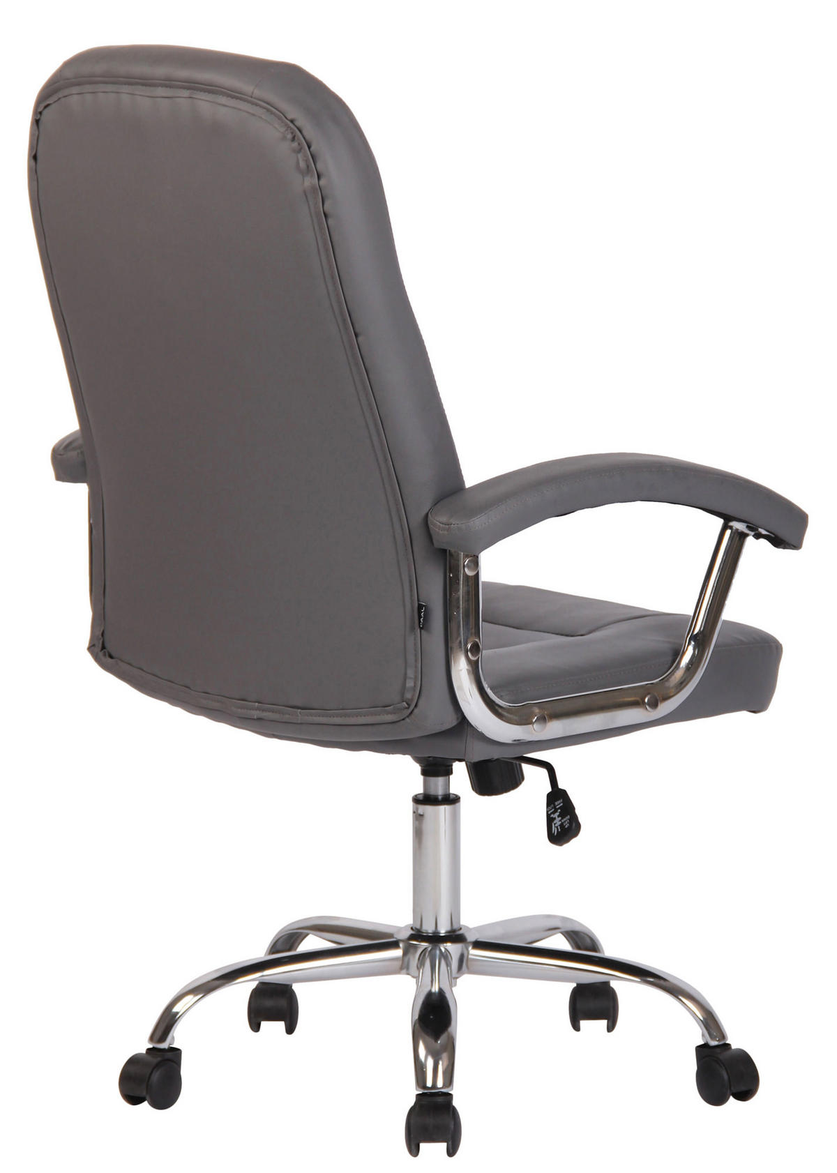 DREHSTUHL Lederlook Grau - Chromfarben/Grau, Textil/Metall (66/106/70cm) - CLP