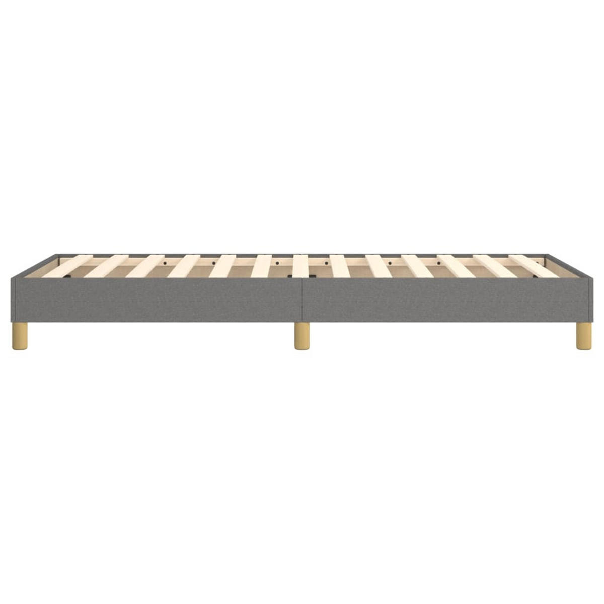 BOXSPRINGBETTGESTELL Dunkelgrau 100/200 Cm Stoff - Grau, Textil (100/200cm) - vidaXL